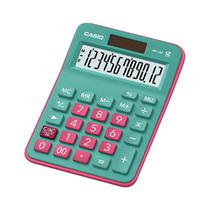 Calculadora Compacta Casio MX-12B-GNRD com 12 Digitos - Verde/Rosa