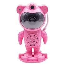 Caixa de Som / Spekear com Luminaria Astronauta Projetor com Controle Incluido / 5W / 100-240 ~ 50/ 60HZ - Rosa