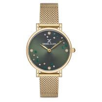 Relogio Analogico Feminino Daniel Klein DK.1.12758-3 Premium Ladies / Pulseira de Malha - Dourado