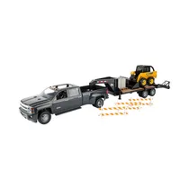 Kit de Juego Tomy John Deere Skid Steer Trailer And Chevrolet Truck LP76935