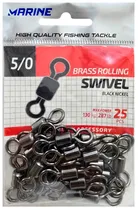 Girador Marine Sports 5/0 Brass Rolling Black Nickel com 25 Pçs