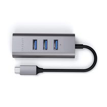 Hub Satechi 2 Em 1 ST-TC2N1USB31AM com USB-C/USB-A/Ethernet - Space Gray