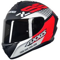 Capacete para Moto Axxis Draken Z96 - Tamanho L (59-60) - Vermelho/ Branco