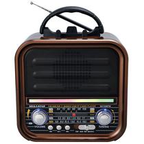 Radio Portatil Megastar RX720BTW 600 Watts P.M.P.O com Micro SD/USB/Bluetooth - Marrom