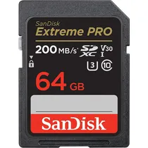 Cartão de Memória Sandisk SDXC Extreme Pro Classe 10 64GB 200MB/s- SDSDXXU-064G-GN4IN