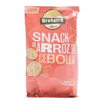 Snack de Arroz Broterra Cebola Pacote 50G