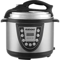 Panela de Pressão Elétrica Itatiaia PPMID2002 900 W 220V - Inox/Preto 5L