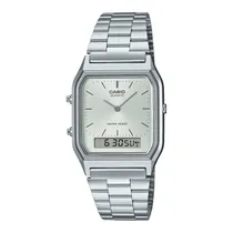 Relogio Unissex Combinado Casio AQ-230A-7A Prateado