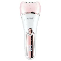 Depilador Eletrico VGR V-733 Lady Care Set 6 Em 1 / 5W / Recarregável - Rosa/Branco
