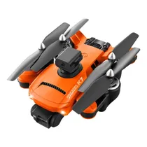 Drone XKY K7 14+ Ages Four Way Obstacle Avoidance / Sensor / 360° / Image HD / Camera Dual 4K / com LED - Laranja/ Preto