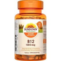 Vitamina Sundown Naturals B-12 1000MCG - 60 Cápsulas