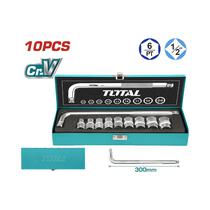 Kit de Dados Socket Tipo e Total THTL121101 10 Piezas