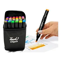 Canetas Marcadoras Touch 24 Cores - com Ponta Dupla - Aquarela