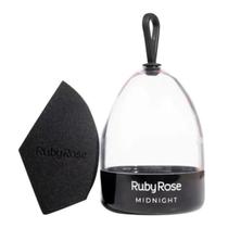 Esponja para Base Ruby Rose Ovinho Preta Midnight HBS-05