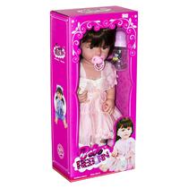 Boneca Bebe Reborn Menina XBY5503 de Silicone com Acessorios Varios