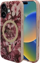 Capa Guess para iPhone 16 GUHMP16SHJFCWP - Flowers Pink