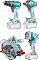 Conjunto Ferramentas Sem Fio Total - TOSLI241297 (4 Pçs)