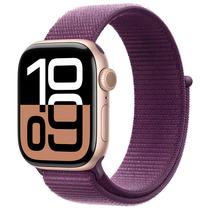 Apple Watch Series 10 MWWK3LW/A - Bluetooth - Wi-Fi - 42MM - M/M - GPS - Rose Gold Aluminum/Ink Sport Loop