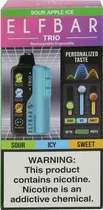 Vape Descartável Elf Bar Trio Sour Apple Ice 40000 Puffs