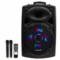 Speaker Ecopower EP-1903 400W 15" BT/USB/MP3/FM Bivolt Preto
