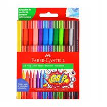 Faber Castell Marcador Grip Caja Carton 12 Colores Rojo