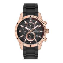 Relogio Analogico Masculino Daniel Klein DK.1.12741-4 Exclusive Gents / Pulseria de Aco Inoxidavel - Preto/Rose Gold