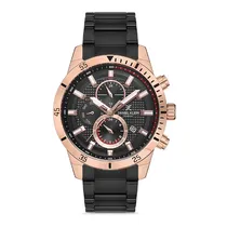 Relógio Analógico Masculino Daniel Klein DK.1.12741-4 Exclusive Gents / Pulseria de Aço Inoxidável - Preto/Rose Gold