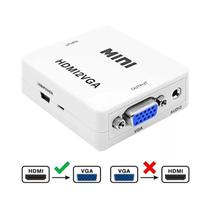 Conversor HDMI para VGA 1080P Full HD HDMI2VGA - Branco