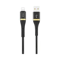 Cable Wiwu ED-100 USB-A A Lightning 3M Negro - Dorado