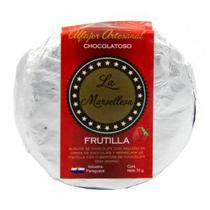 Alfajor Artesanal PY La Marsellesa Chocolatoso Recheio Chocolate e Morango Cobertura Chocolate Semi Amargo 70G