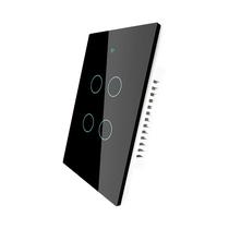 Interruptor de Luz Smart Moes WRS-US4-L-BK Wifi Black