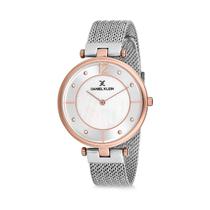 Relogio Analogico Feminino Daniel Klein Premium DK12178-4 - Prata e Rosa Ouro