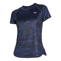 Puma Remera Fem Run Graphic SS Tee W 520834B03 Azul/Gris (T) XS