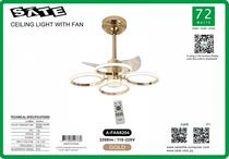 Ventilador de Teto Sate c/Luminaria A-FAN8204 72W