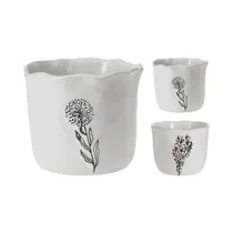 Maceta de Cerámica KPM 036410 10 X 8 CM Blanco Surtido