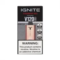 Dispositivo Descartavel Ignite V120 Pro 12000 Puffs Rose Gold Strawberry Razz