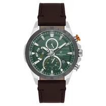 Relogio Analógico Masculino Daniel Klein DK.1.13993-3 Exclusive Gent / Pulseira de Couro - Marrom/Preto/Verde