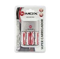 Carregador de Pilhas Mox CB792 com 4 Pilhas AA de 3600MAH