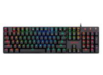 Teclado Gamer Redragon K589RGB-SP Shrapnel / RGB / Switch Blue - Preto