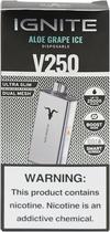 Vape Descartavel Ignite V250 Aloe Grape Ice 25000 Puffs Silver