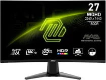 Monitor Gamer MSI 27" Mag 27CQ6F Curvo WQHD 0.5MS/180HZ HDMI/DP