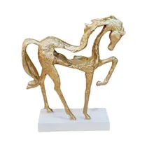Figura Decorativa de Caballo Concepts 439-788105 33 CM Dorado
