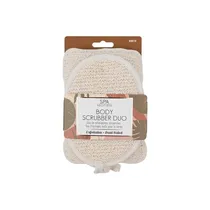 Cala Spa Solutions Body Scrubber Duo Beige 69516