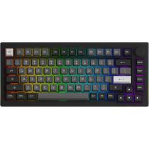 Teclado Gamer Mecanico Akko SP 5075B Plus RGB 75% Hot Swap Sem Fio V3 Switch Silver Pro - Black (Ingles)