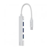 Hub USB Tipo-C Havit HB41 4 Em 1 USB 3.0 + USB 2.0 - Prata