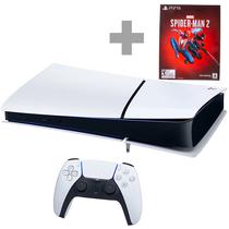 Console Sony Playstation 5 Slim Digital Edition 1TB CFI-2015 8K + Jogo Spider-Man 2 - Branco/Preto