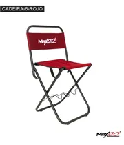 Maxgo Silla Plegable Con Soporte p/Vara CADEIRA-6 Rojo