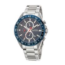 Relogio Analogico Masculino Sergio Tacchini ST.1.10033-4 com Pulseira de Aco Inoxidavel - Prata e Azul