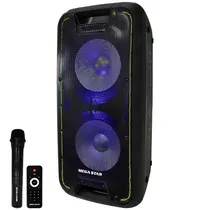 Caixa de Som Speaker Megastar SPA1210BTE 2 de 10" 35.000 Watts P.M.P.O com Bluetooth/USB/FM - Black