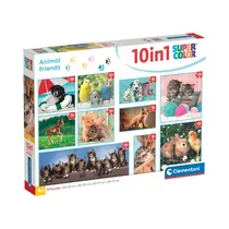 Kit de Rompecabezas Clementoni Super Color Animal Friends 10 En 1 20283
